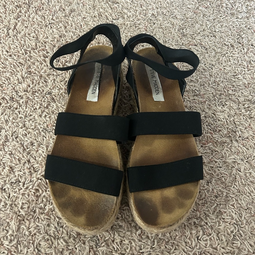 Steve Madden Black Espadrilles